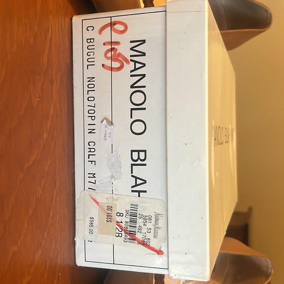 Manolo Blahnik High Heels! Size 8 1/2 or Euro 38 1/2 Camel color w/ braid detai - Picture 8 of 11